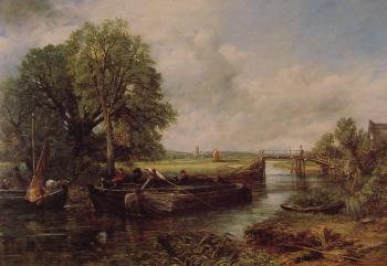 John Constable : A View on the Stour near Dedham